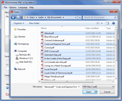 Screenshot of the application FILEminimizer PDF - #4