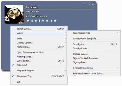 Screenshot of the application MiniLyrics - #2