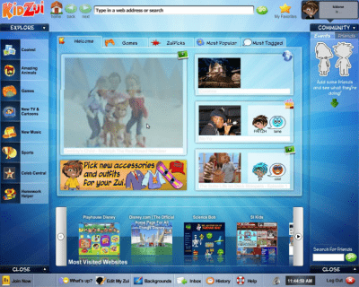 Screenshot of the application KidZui - #2