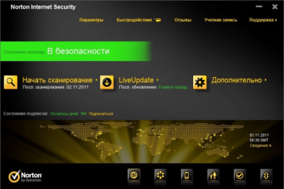 Screenshot of the application Norton Internet Security - #1