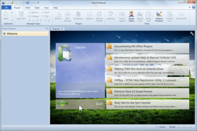 Screenshot of the application Help+Manual - #2