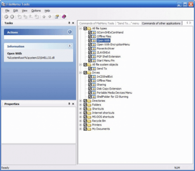 Screenshot of the application FileMenu Tools - #3