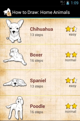 Screenshot of the application How to Draw Pets - #6