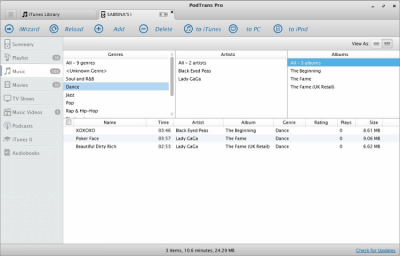 Screenshot of the application PodTrans Pro - #4