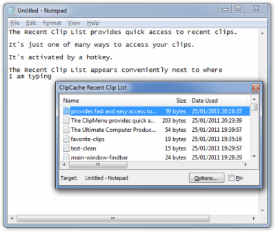 Screenshot of the application ClipCache Pro - #6