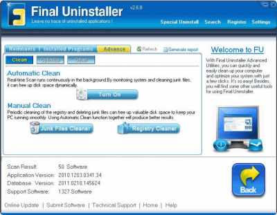 Screenshot of the application Final Uninstaller - #4