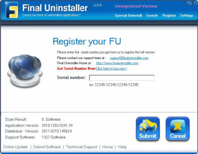 Screenshot of the application Final Uninstaller - #7