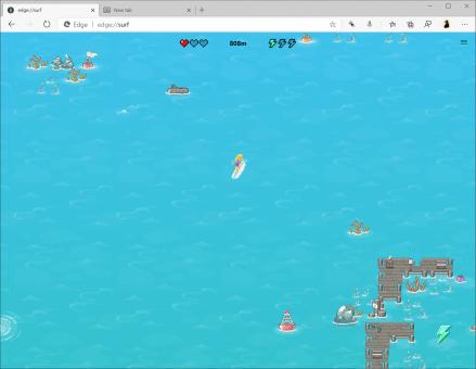 Microsoft browser has a built-in game