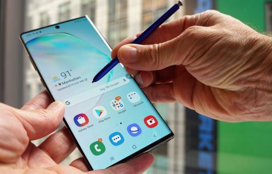 They made a cartoon on the Samsung Galaxy Note10+