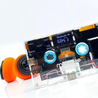 Presented as an audio cassette player